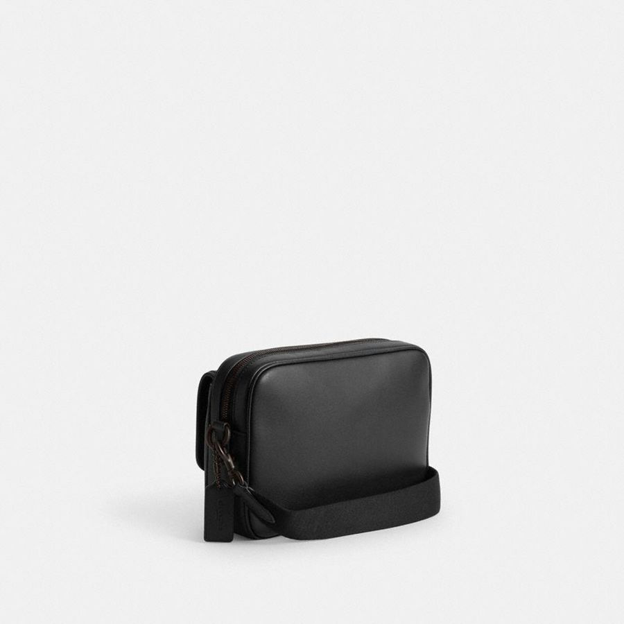 Bolsa Crossbody COACH Charter Flap 24 Masculino Pretas | 97821DAWH