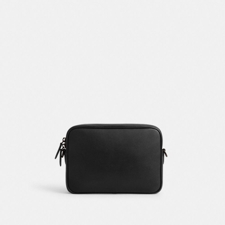 Bolsa Crossbody COACH Charter Flap 24 Masculino Pretas | 97821DAWH