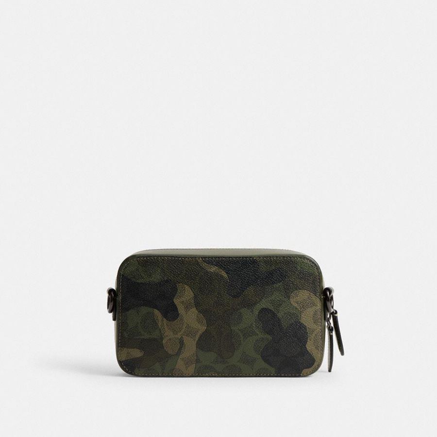 Bolsa Crossbody COACH Charter Slim In Signature Camo Print Masculino Verdes | 28731SZIT