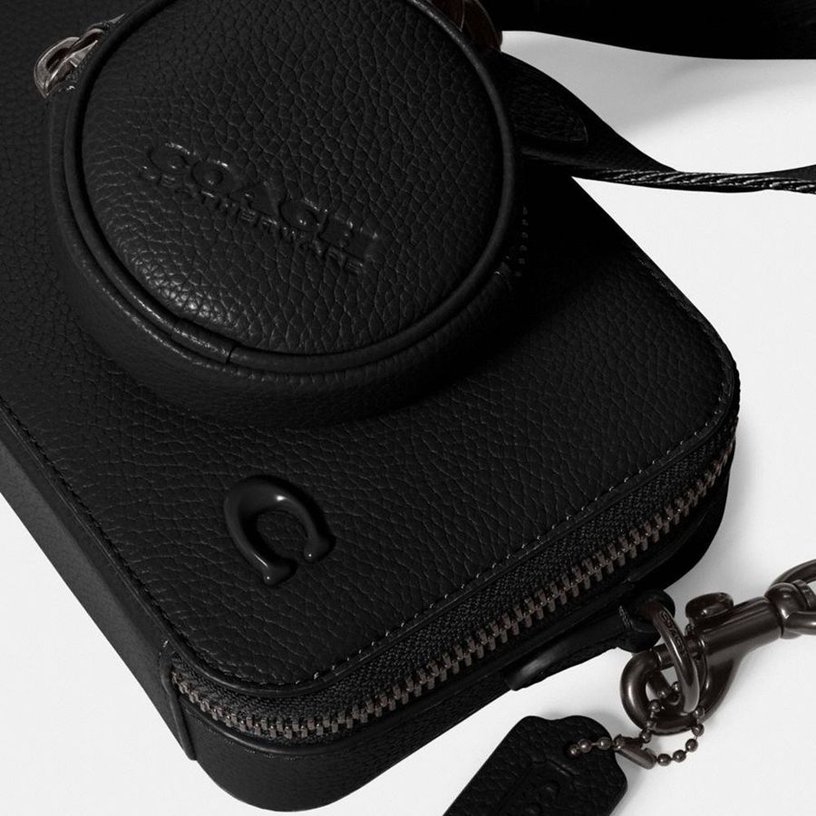Bolsa Crossbody COACH Charter Slim Masculino Pretas | 78162ETFB