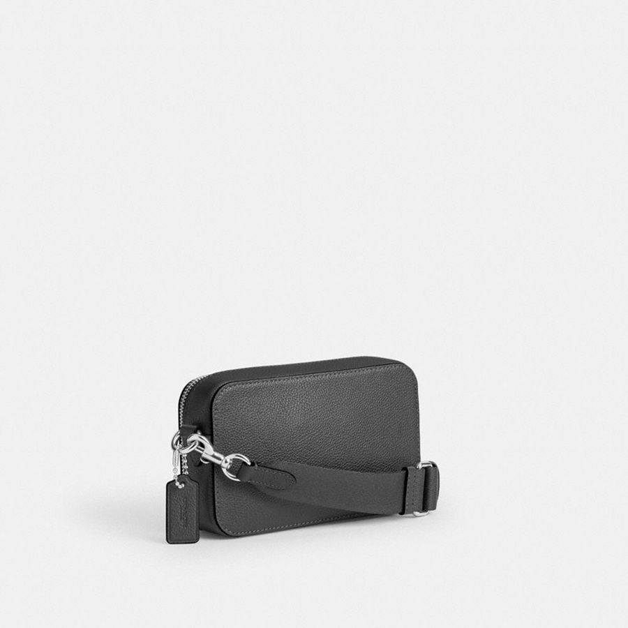 Bolsa Crossbody COACH Charter Slim With Coach Graphic Masculino Cinzentas | 14235OLQB