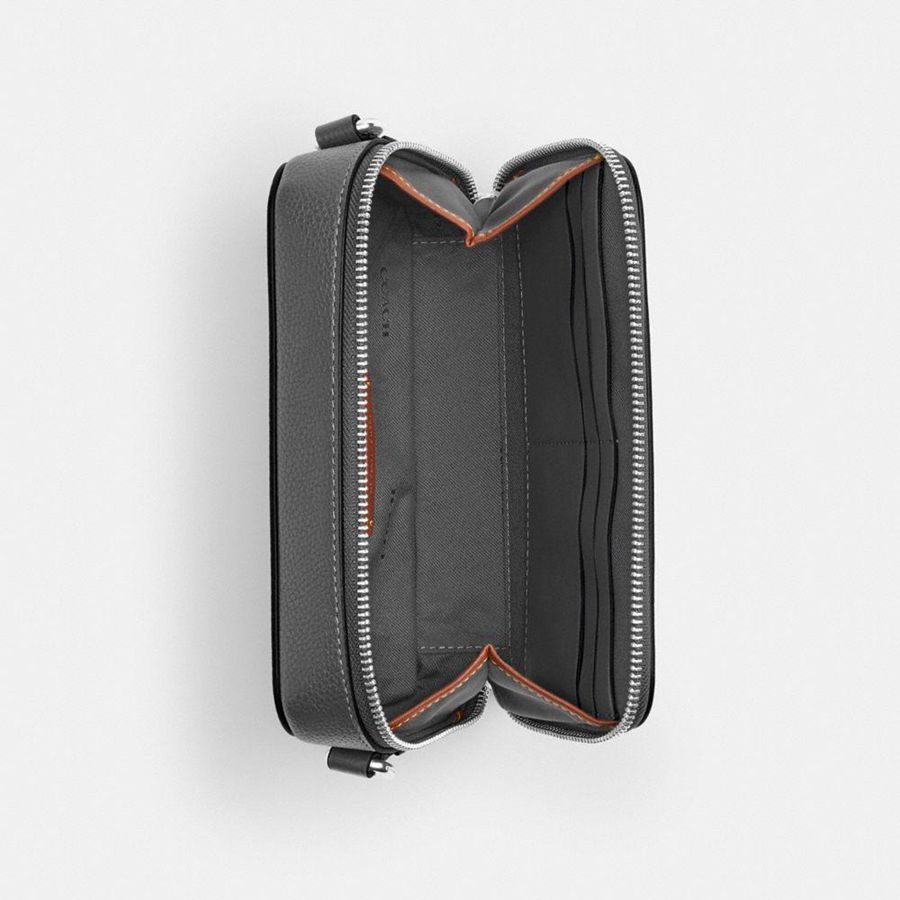 Bolsa Crossbody COACH Charter Slim With Coach Graphic Masculino Cinzentas | 14235OLQB