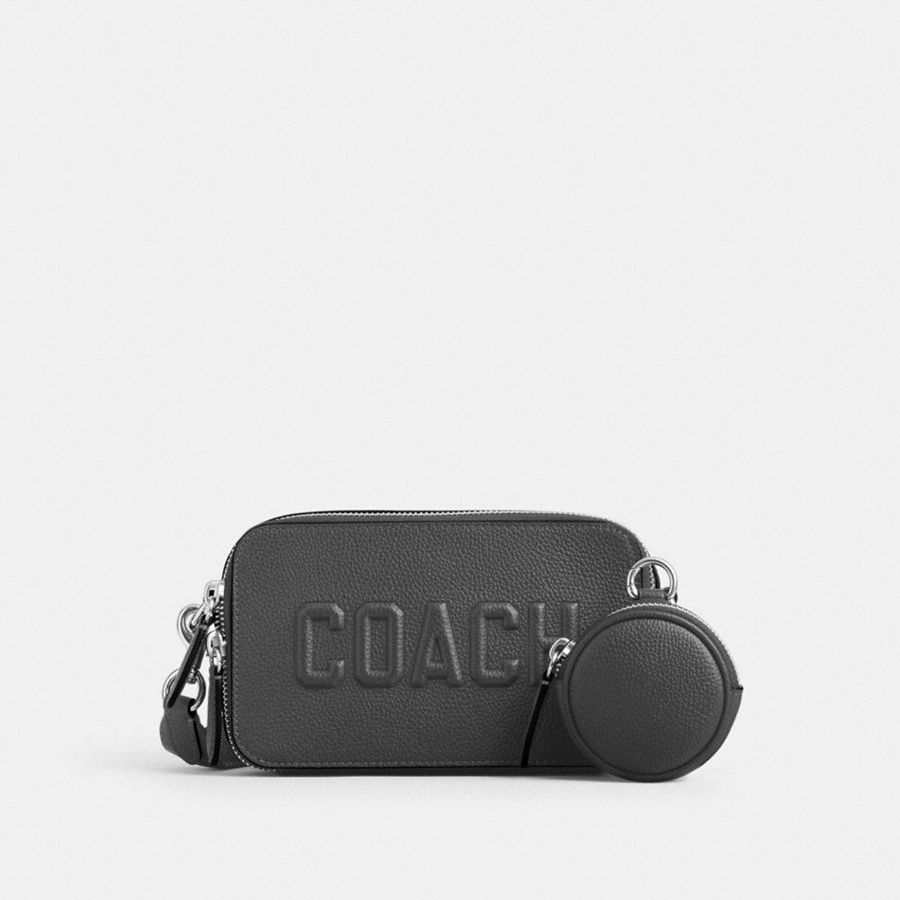 Bolsa Crossbody COACH Charter Slim With Coach Graphic Masculino Cinzentas | 14235OLQB