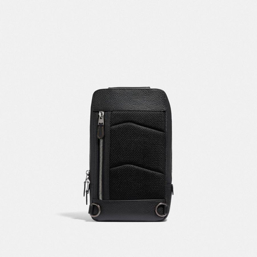 Bolsa Crossbody COACH Gotham Pack Masculino Pretas | 20613UXSY