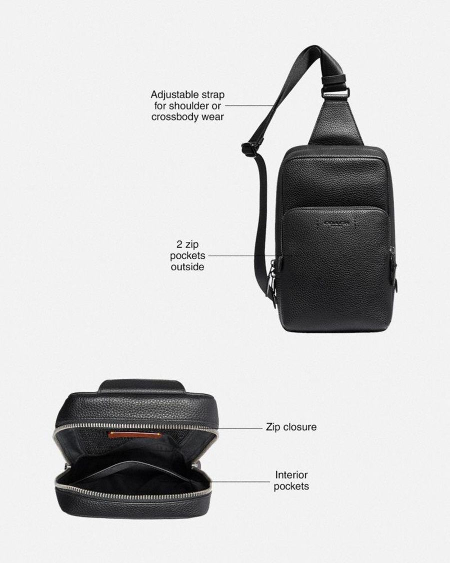 Bolsa Crossbody COACH Gotham Pack Masculino Pretas | 20613UXSY
