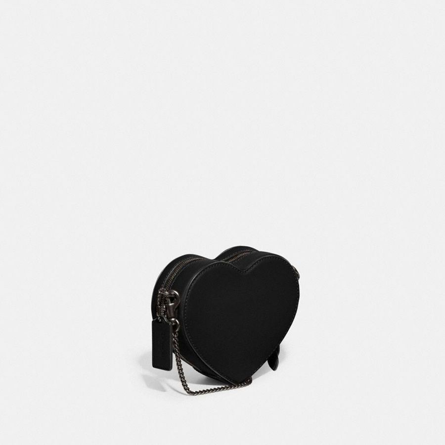 Bolsa Crossbody COACH Heart 14 Feminino Pretas | 13598EMWC
