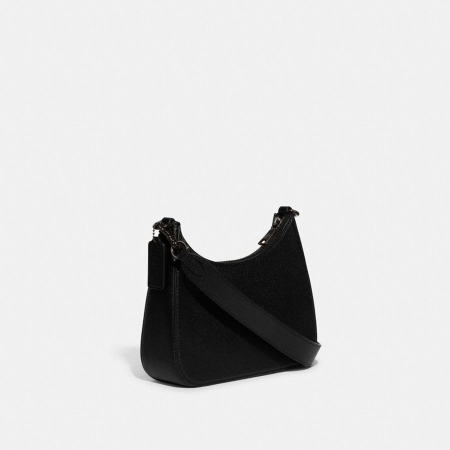 Bolsa Crossbody COACH Hobo With Signature Canvas Masculino Pretas | 24683NVGP