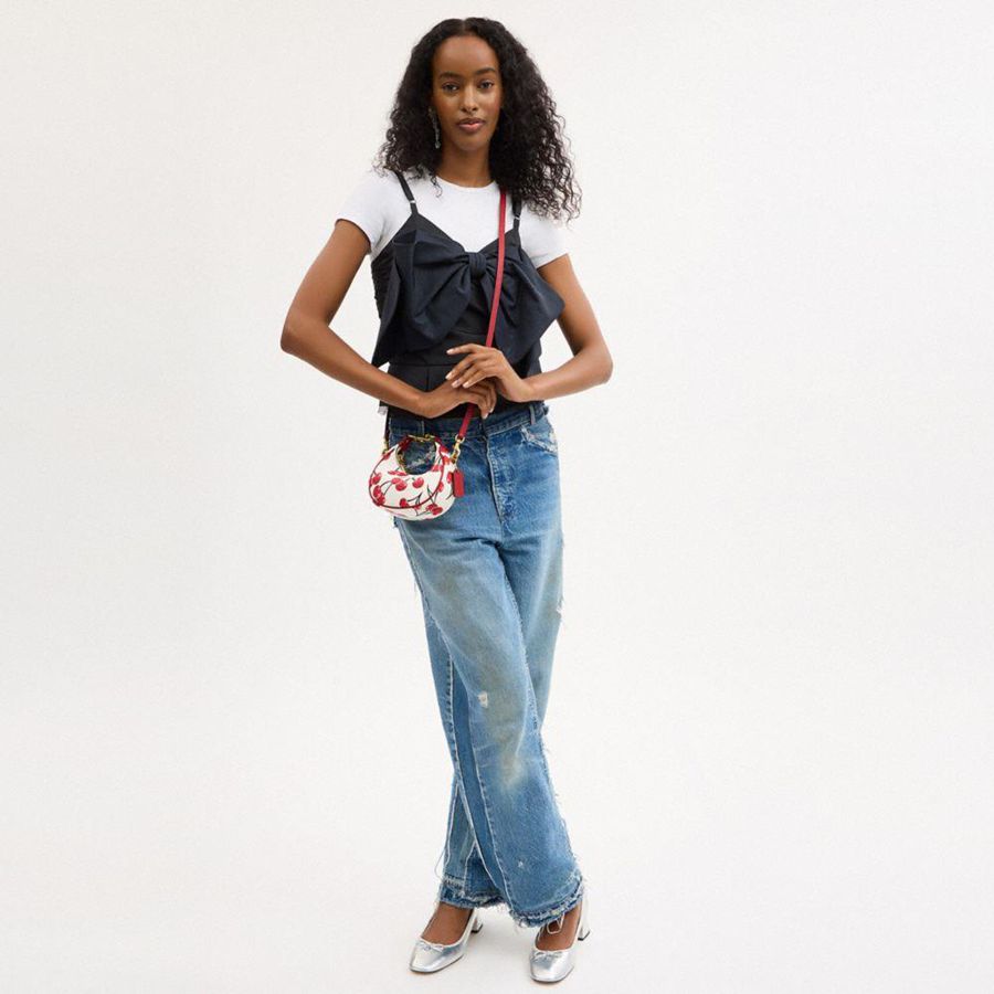 Bolsa Crossbody COACH Jonie With Cherry Print Feminino Vermelhas | 15347NDBW