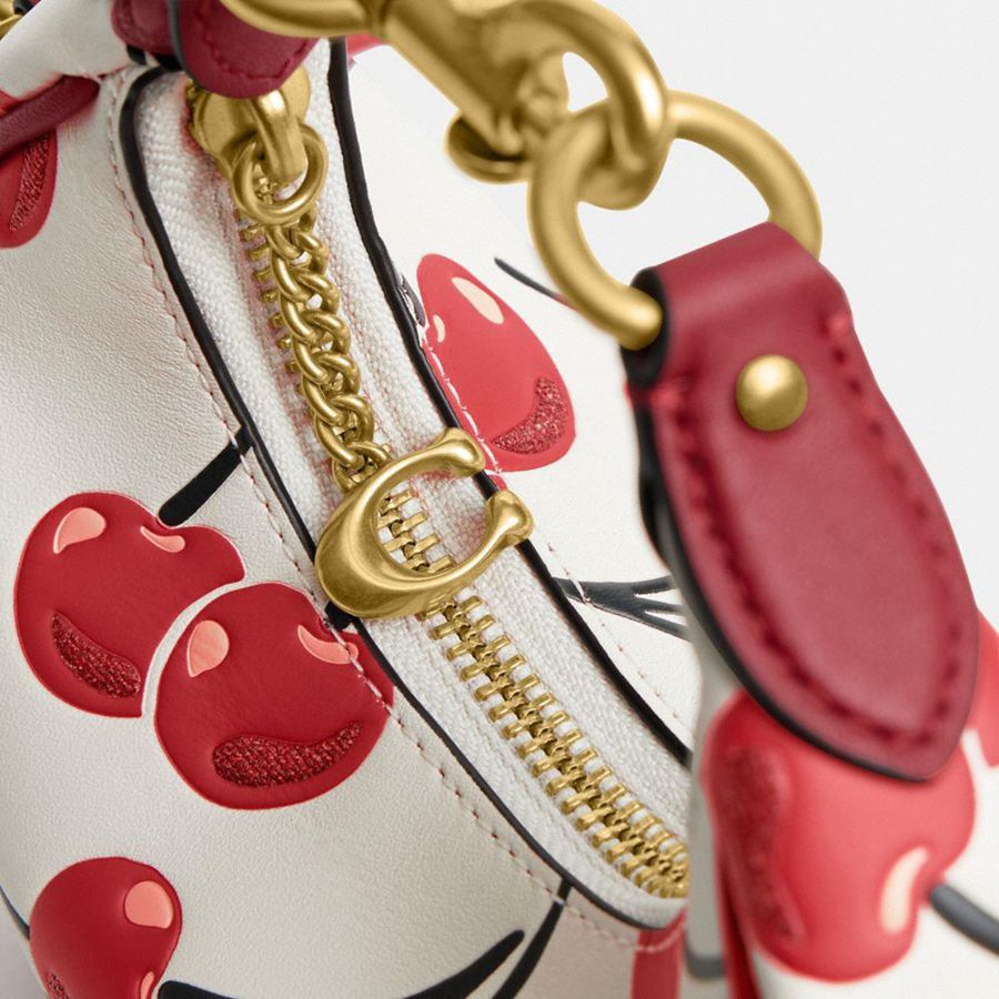 Bolsa Crossbody COACH Jonie With Cherry Print Feminino Vermelhas | 15347NDBW