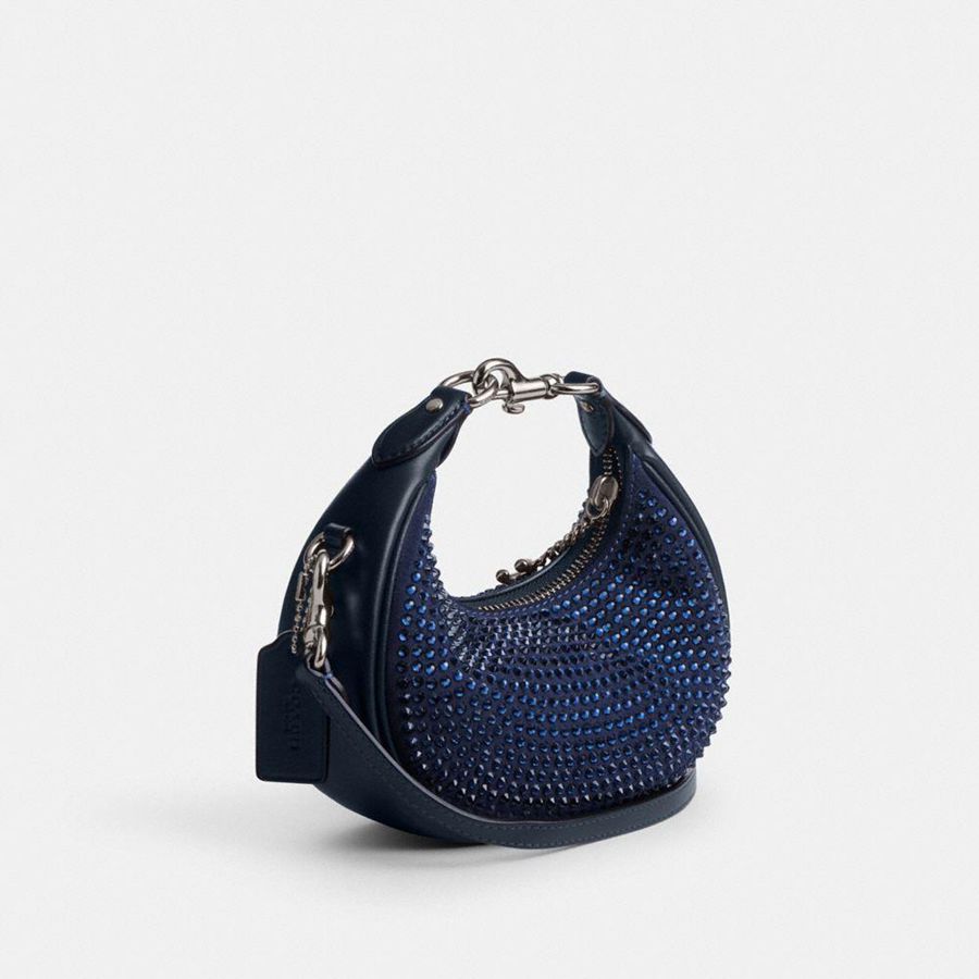 Bolsa Crossbody COACH Jonie With Crystal Feminino Azul Marinho | 34867KFMH