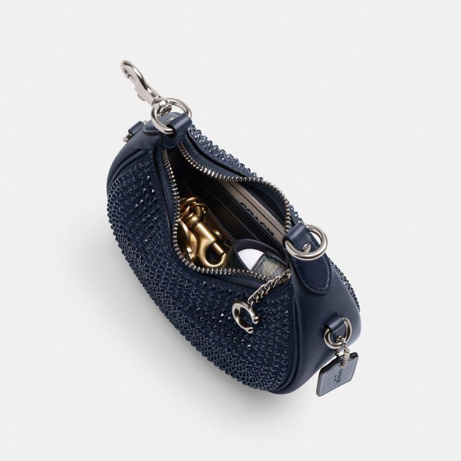 Bolsa Crossbody COACH Jonie With Crystal Feminino Azul Marinho | 34867KFMH