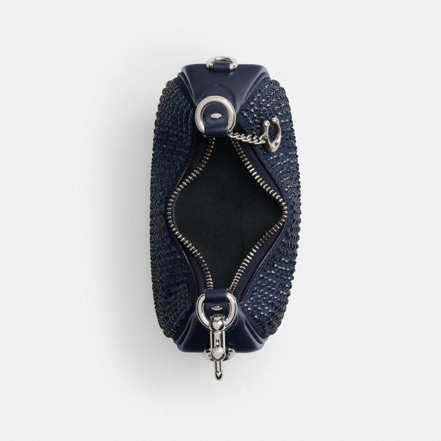 Bolsa Crossbody COACH Jonie With Crystal Feminino Azul Marinho | 34867KFMH