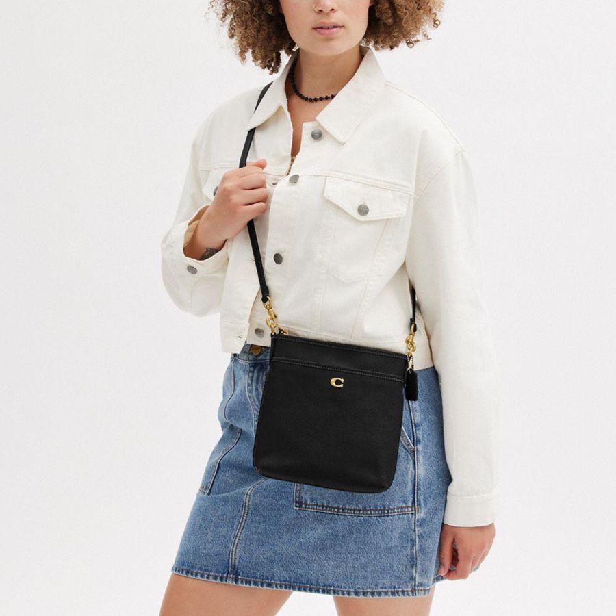 Bolsa Crossbody COACH Kitt Messenger Feminino Pretas | 91753IRCY