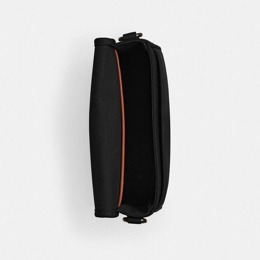 Bolsa Crossbody COACH League 19 Masculino Pretas | 84906GLJY