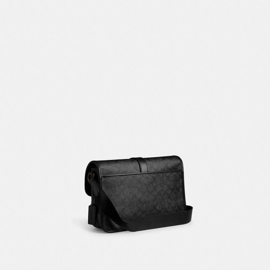 Bolsa Crossbody COACH League Messenger In Signature Canvas Masculino Cinzentas | 52307CWKT