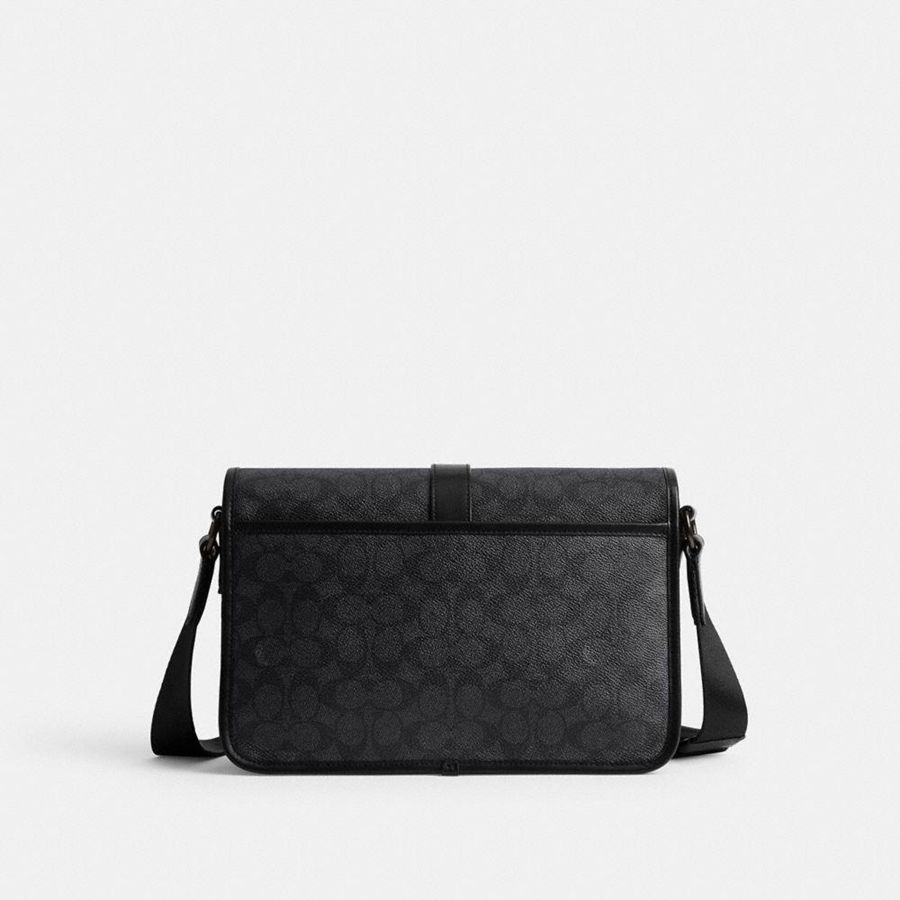 Bolsa Crossbody COACH League Messenger In Signature Canvas Masculino Cinzentas | 52307CWKT