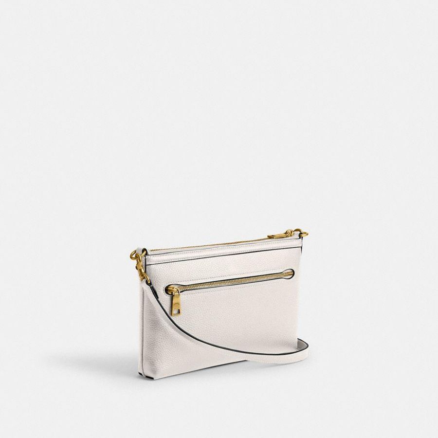 Bolsa Crossbody COACH Legacy Zip Top Feminino Branco | 46257VLXQ