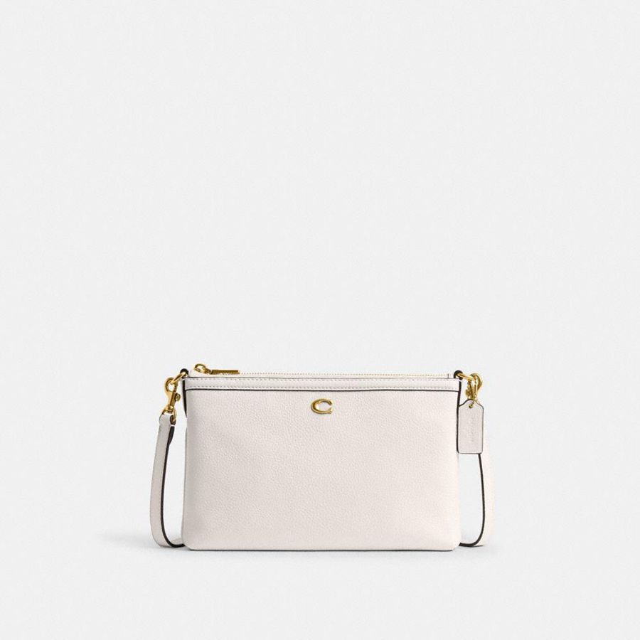 Bolsa Crossbody COACH Legacy Zip Top Feminino Branco | 46257VLXQ