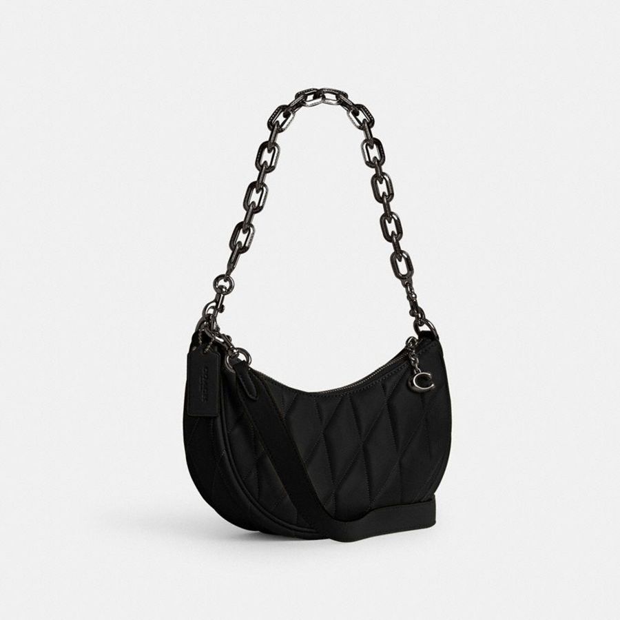 Bolsa Crossbody COACH Mira Shoulder With Pillow Quilting Feminino Pretas | 54321UAOZ
