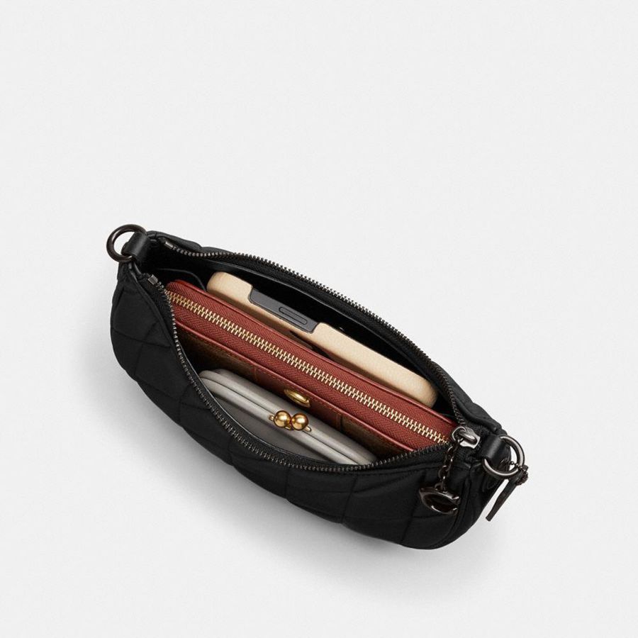 Bolsa Crossbody COACH Mira Shoulder With Pillow Quilting Feminino Pretas | 54321UAOZ