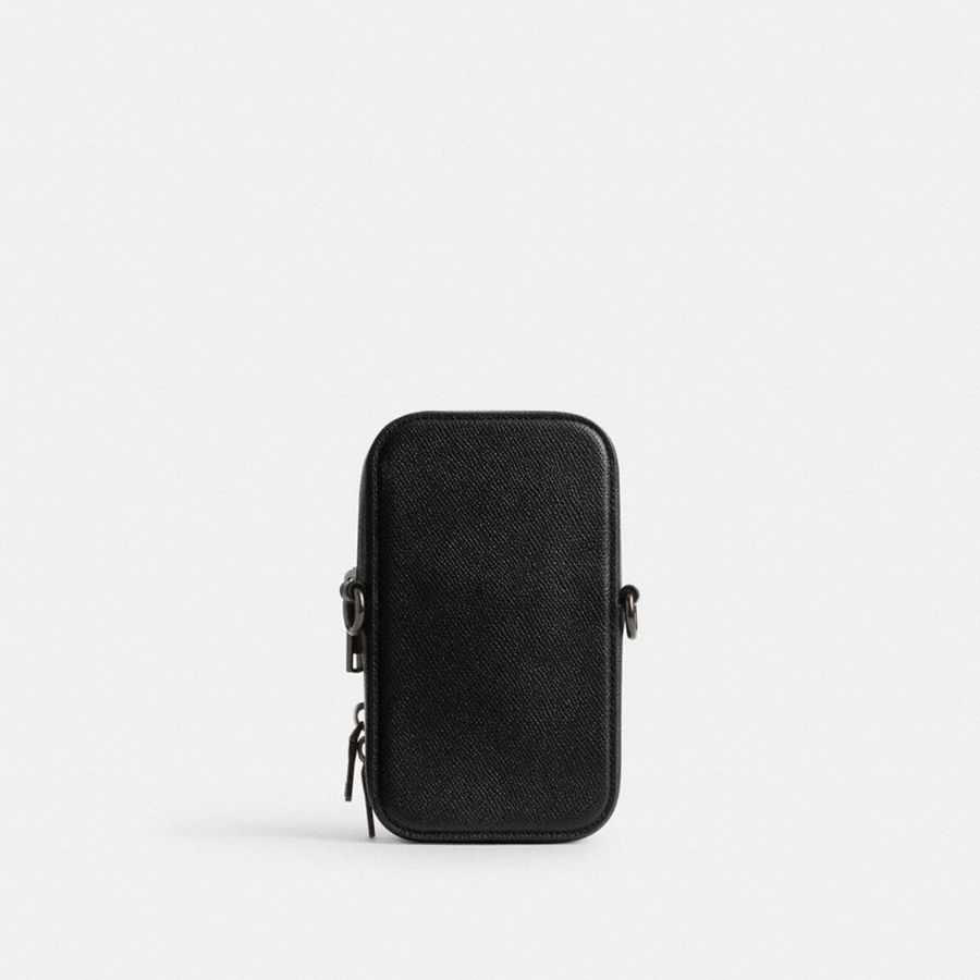 Bolsa Crossbody COACH Phone Masculino Pretas | 04683LBXA