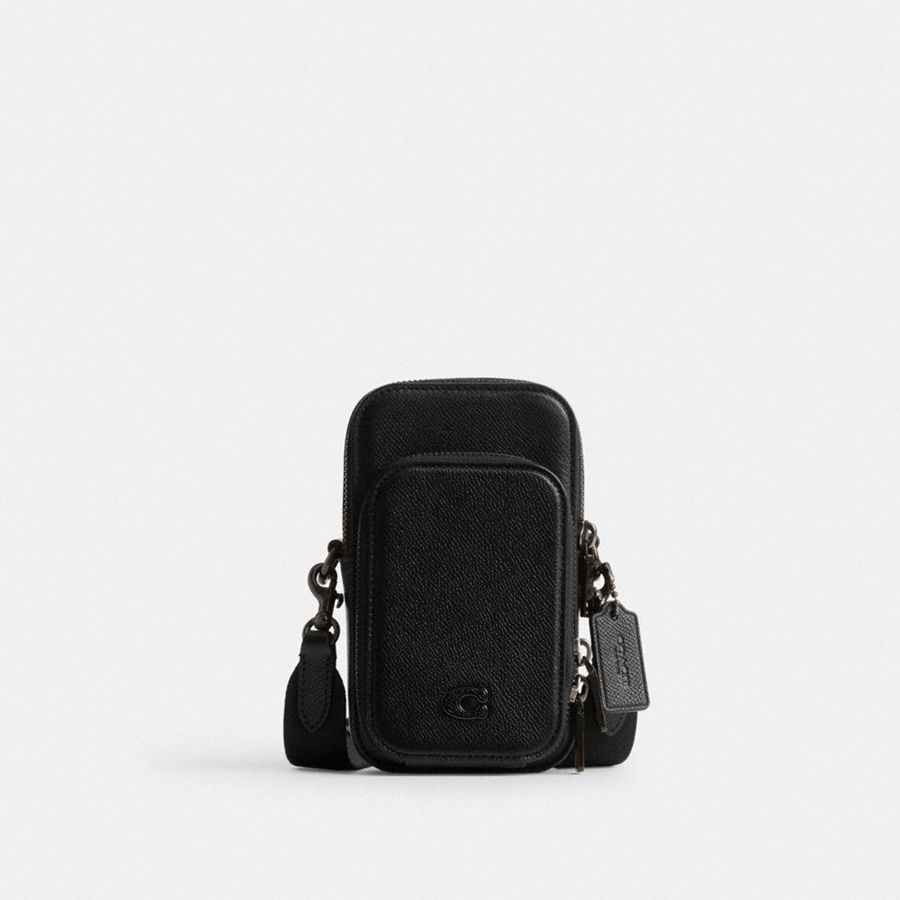 Bolsa Crossbody COACH Phone Masculino Pretas | 04683LBXA