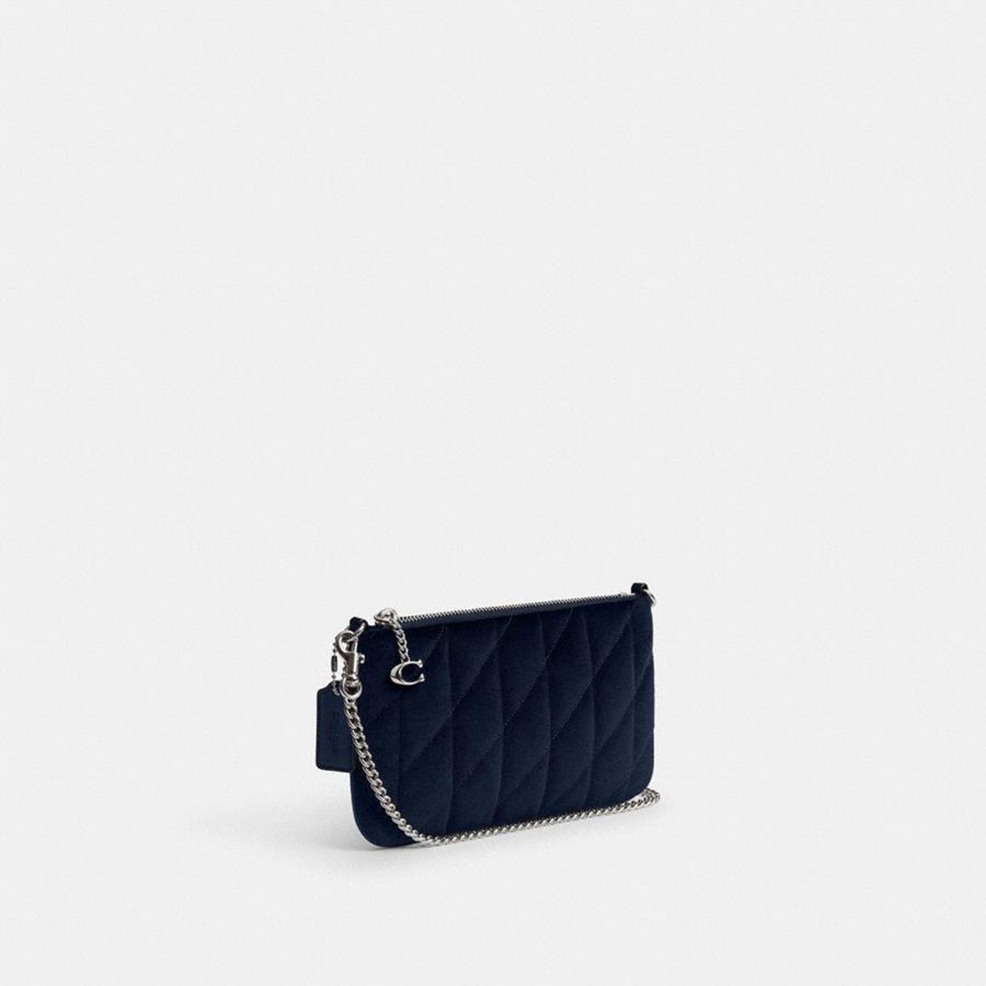 Bolsa Crossbody COACH Pouch With Quilting Feminino Azul Marinho | 21547DGXA