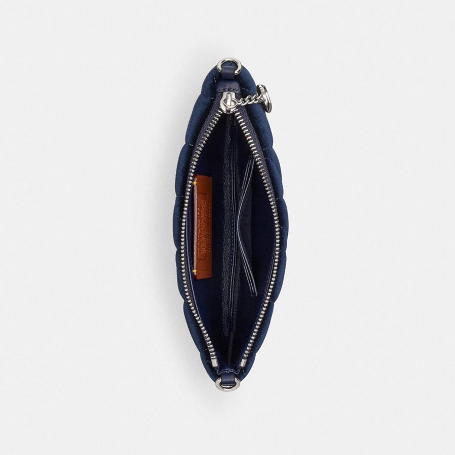 Bolsa Crossbody COACH Pouch With Quilting Feminino Azul Marinho | 21547DGXA