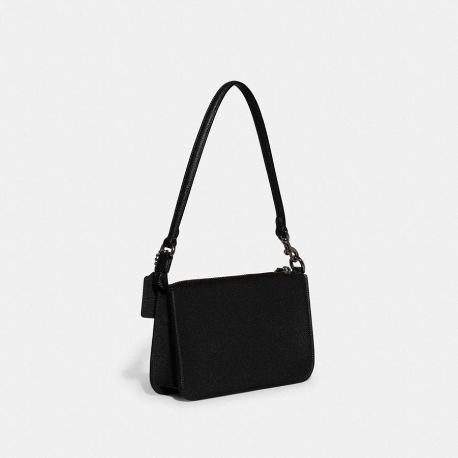 Bolsa Crossbody COACH Pouch With Signature Canvas Feminino Pretas | 19740JGHK