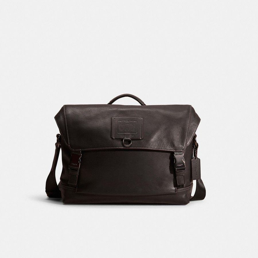 Bolsa Crossbody COACH Restored Rivington Bike Masculino Pretas | 94576MECK