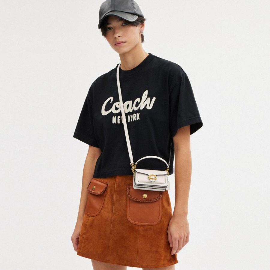 Bolsa Crossbody COACH Tabby 12 Feminino Branco | 65109TGAW