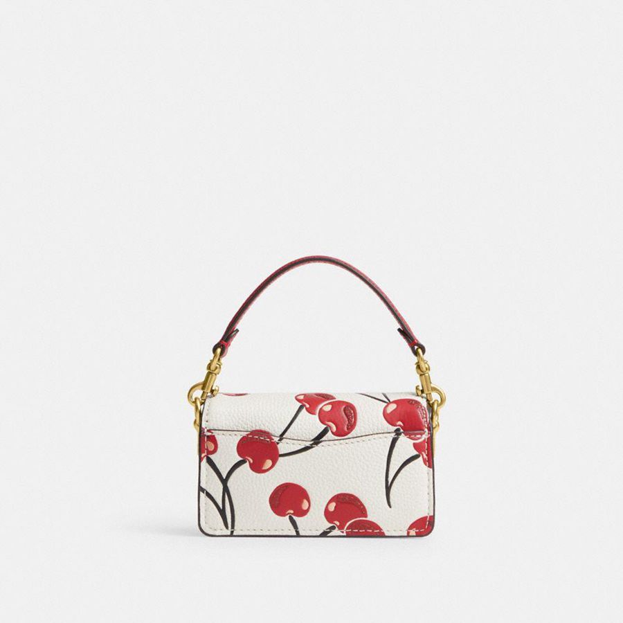 Bolsa Crossbody COACH Tabby 12 With Cherry Print Feminino Vermelhas | 46278QNBM