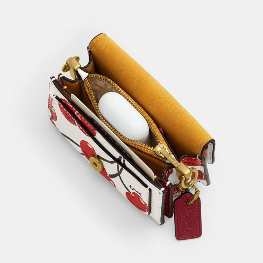 Bolsa Crossbody COACH Tabby 12 With Cherry Print Feminino Vermelhas | 46278QNBM