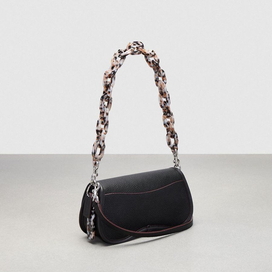 Bolsa Crossbody COACH Wavy Dinky In Coachtopia Leather Feminino Pretas | 35120ENUJ