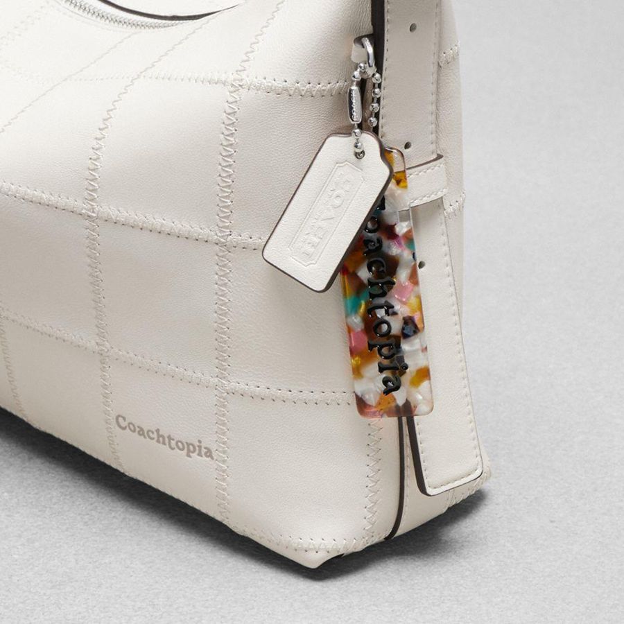 Bolsa Tiracolo COACH Alter/Ego In Checkerboard Upcrafted Leather Feminino Branco | 63420POCX