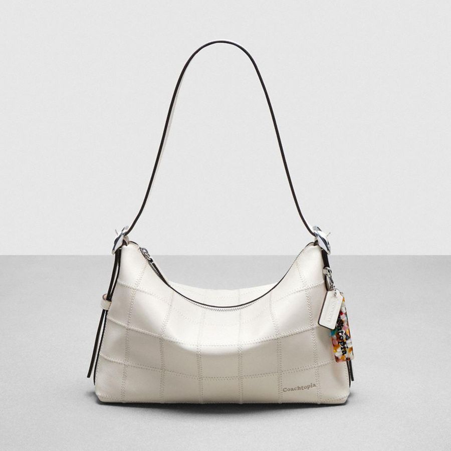 Bolsa Tiracolo COACH Alter/Ego In Checkerboard Upcrafted Leather Feminino Branco | 63420POCX