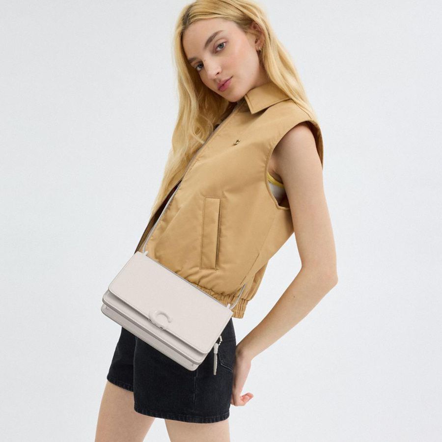 Bolsa Tiracolo COACH Bandit Feminino Branco | 47592RNWH