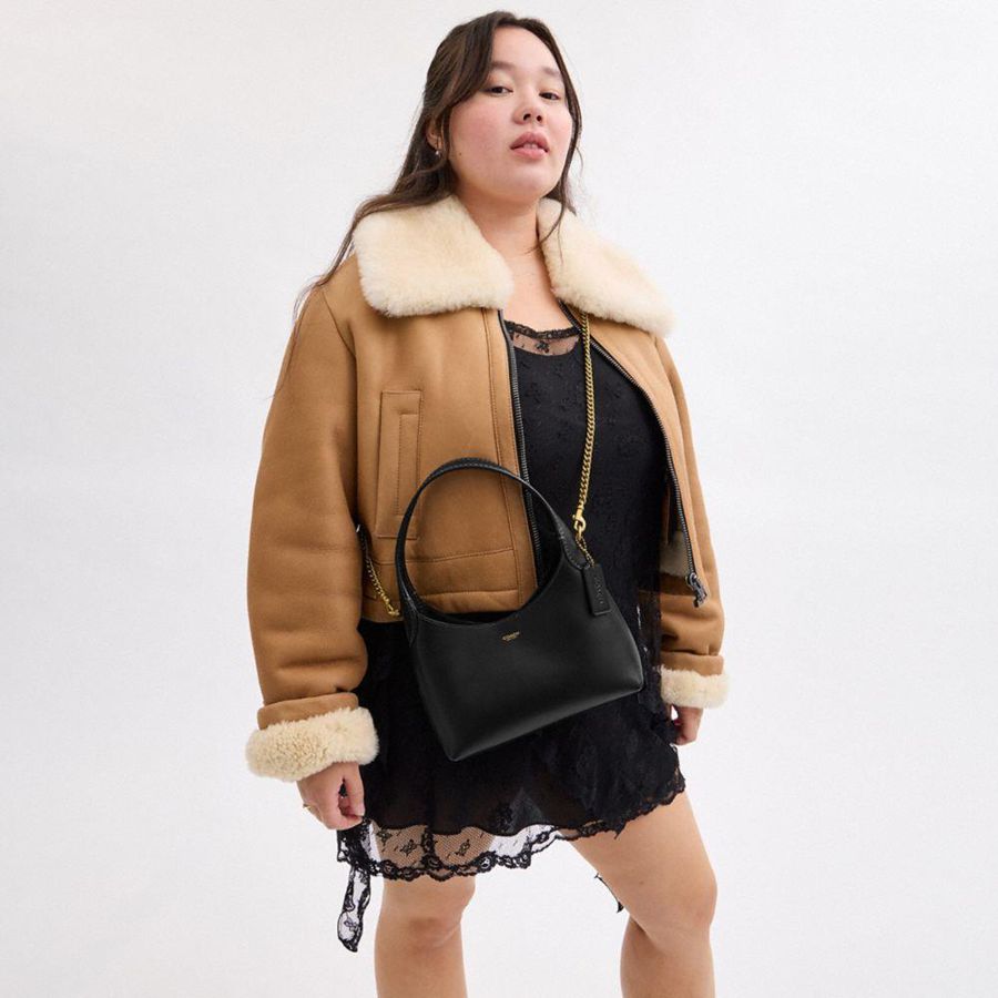 Bolsa Tiracolo COACH Brooklyn 23 Feminino Pretas | 52968BUCJ