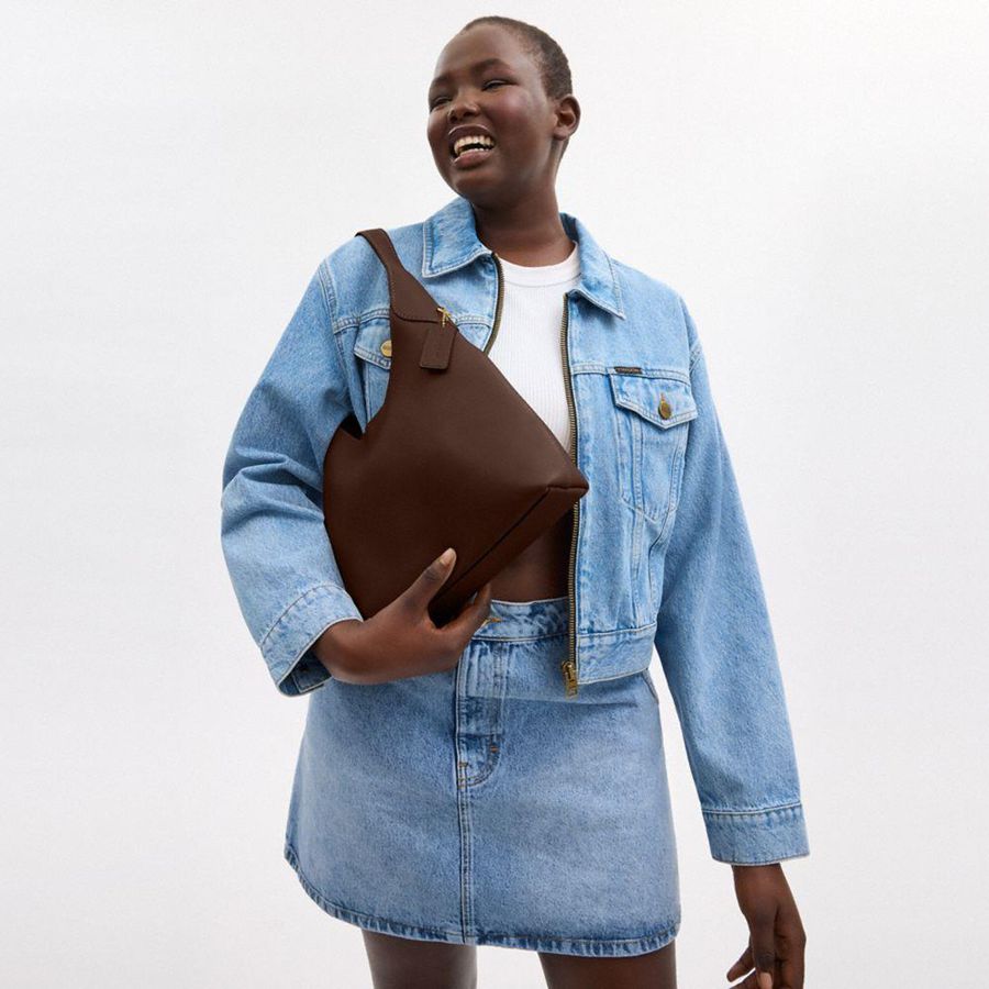 Bolsa Tiracolo COACH Brooklyn 28 Feminino Marrom | 97105NZIJ
