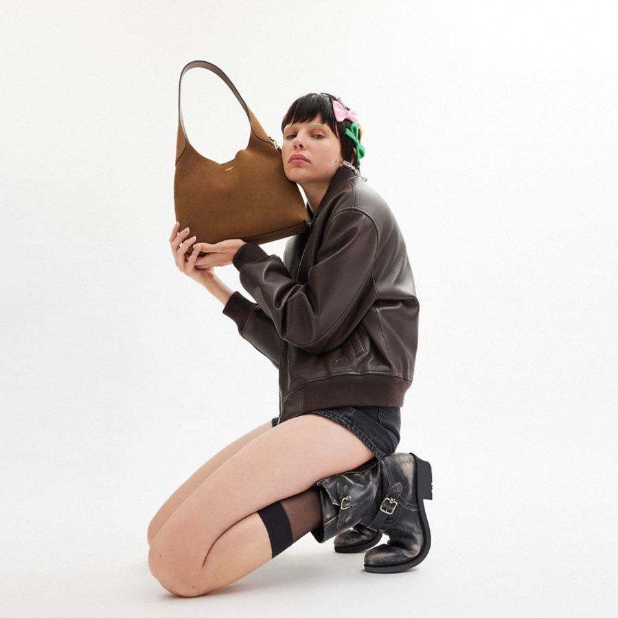 Bolsa Tiracolo COACH Brooklyn 28 Feminino Marrom | 61493HWAC
