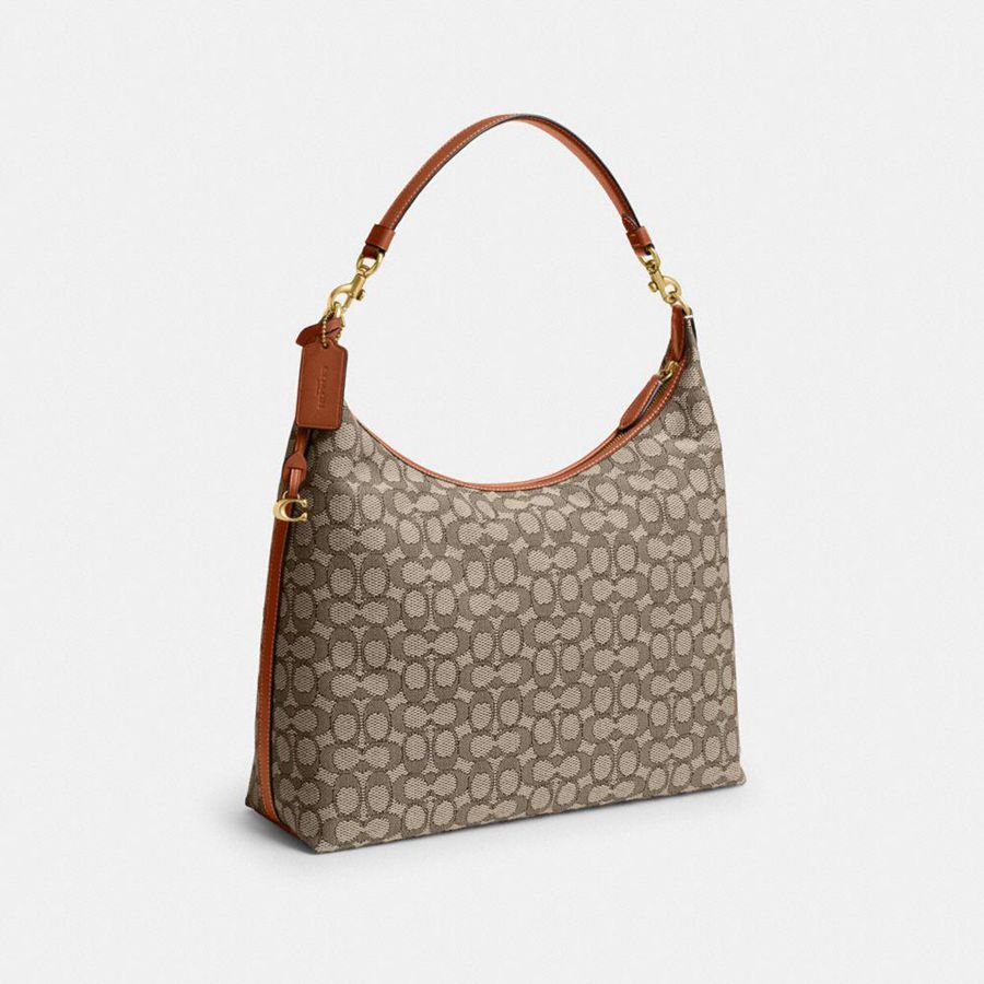 Bolsa Tiracolo COACH Juliet 38 In Signature Textile Jacquard Feminino Marrom | 37146SJWH