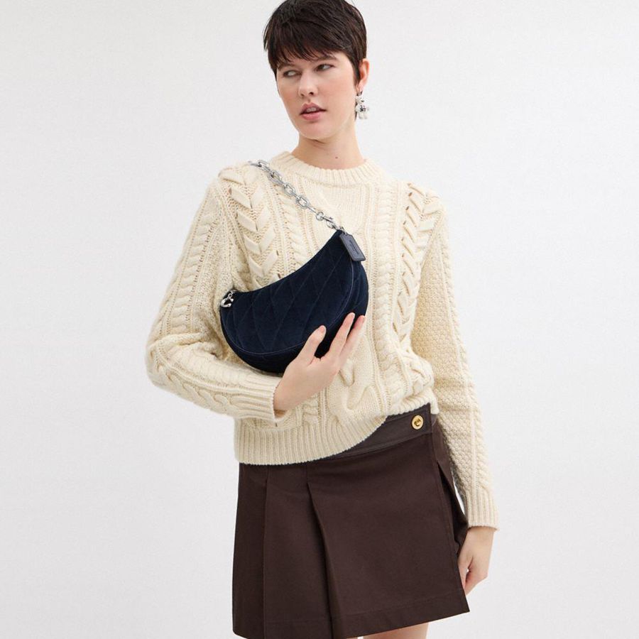 Bolsa Tiracolo COACH Mira With Quilting Feminino Azul Marinho | 01645LKIT