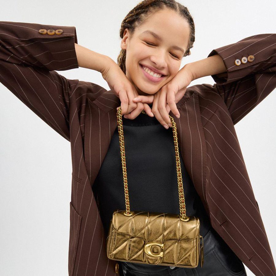 Bolsa Tiracolo COACH New Year Tabby 20 With Quilting Feminino Douradas | 91364IHBW