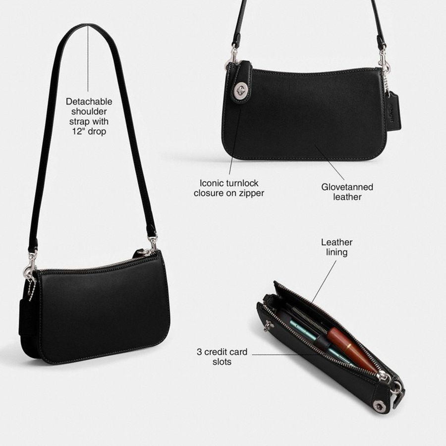 Bolsa Tiracolo COACH Penn Feminino Pretas | 93610PNAL