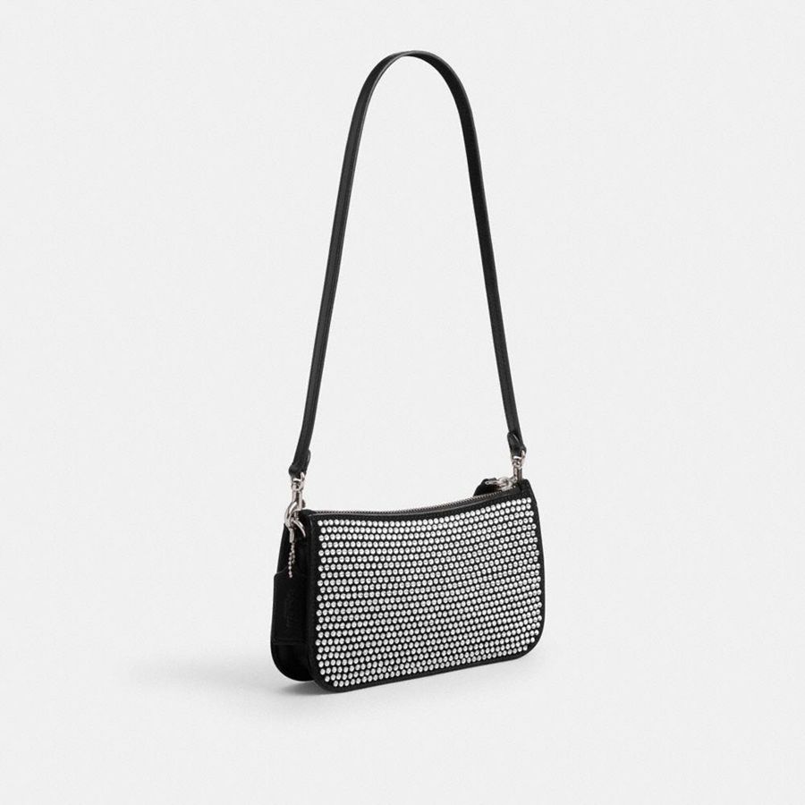 Bolsa Tiracolo COACH Penn With Crystal Feminino Prateadas | 92731HDFP
