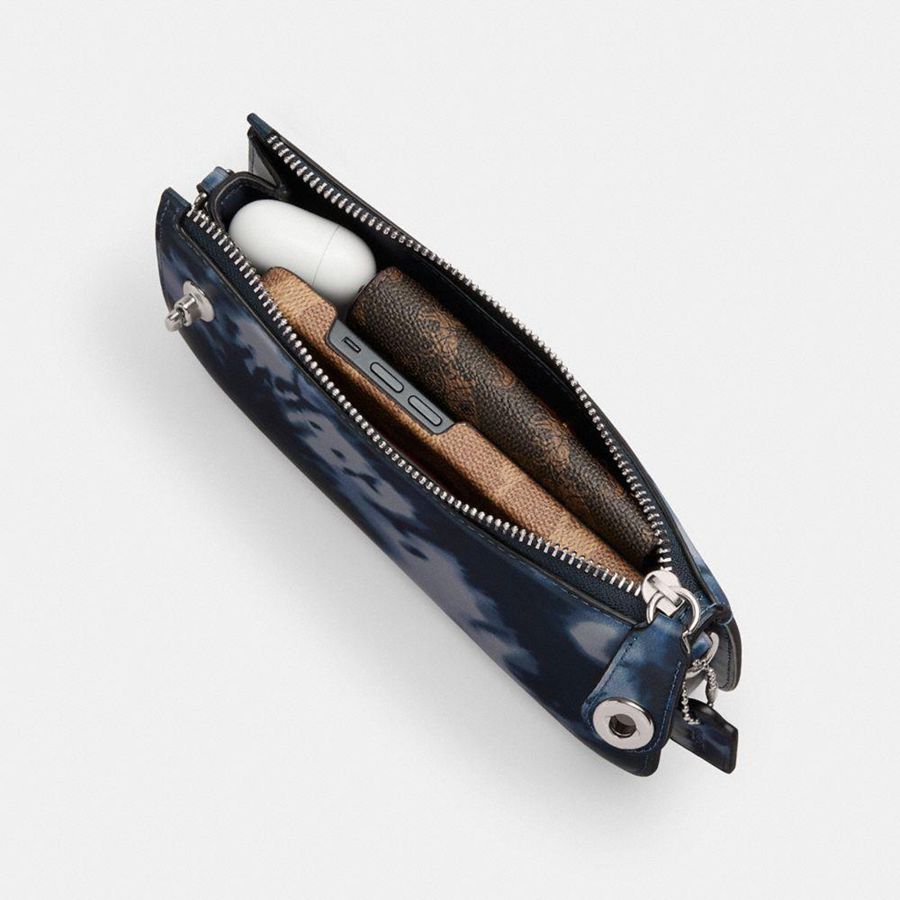 Bolsa Tiracolo COACH Penn With Tie Dye Print Feminino Azul Marinho | 68715NDHY