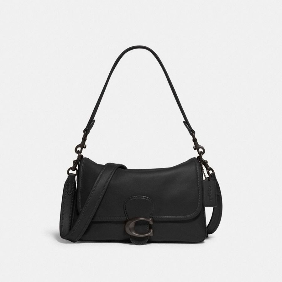 Bolsa Tiracolo COACH Soft Tabby Feminino Pretas | 37591JEXF