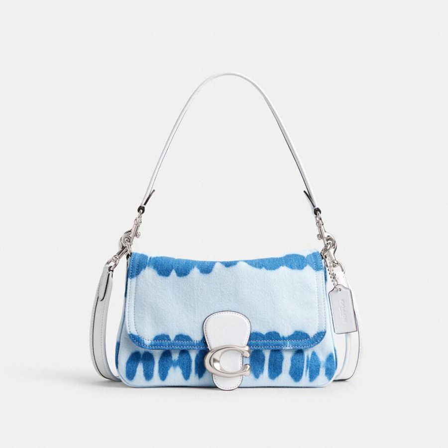 Bolsa Tiracolo COACH Soft Tabby With Tie Dye Feminino Azuis | 01962ZPWK