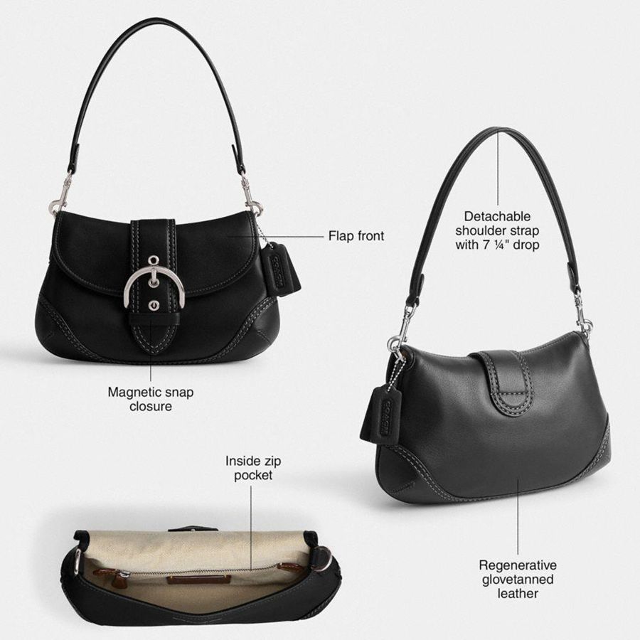 Bolsa Tiracolo COACH Soho Flap In Regenerative Leather Feminino Marrom | 67519JTVF