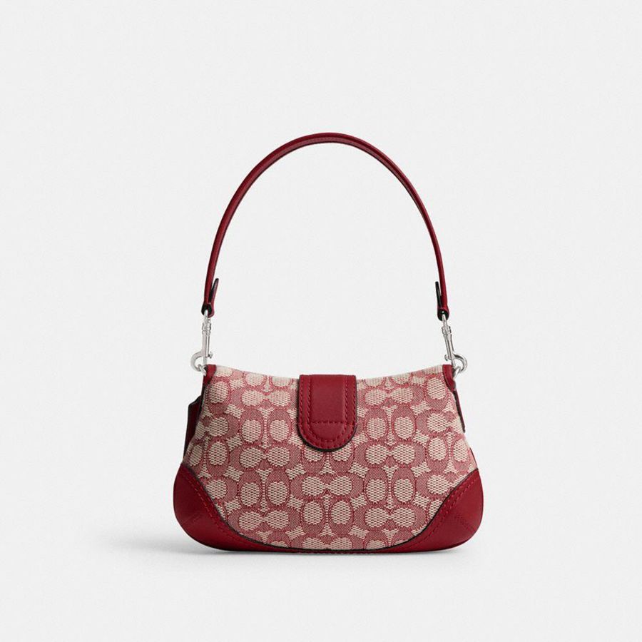Bolsa Tiracolo COACH Soho Flap In Signature Textile Jacquard Feminino Vermelhas | 54107TILB